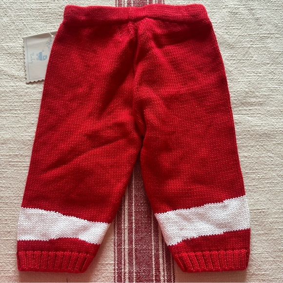 Vintage Hartstrings NEW Christmas SANTA Knit Sweater Outfit Newborn 6-9 Months - Picture 10 of 14